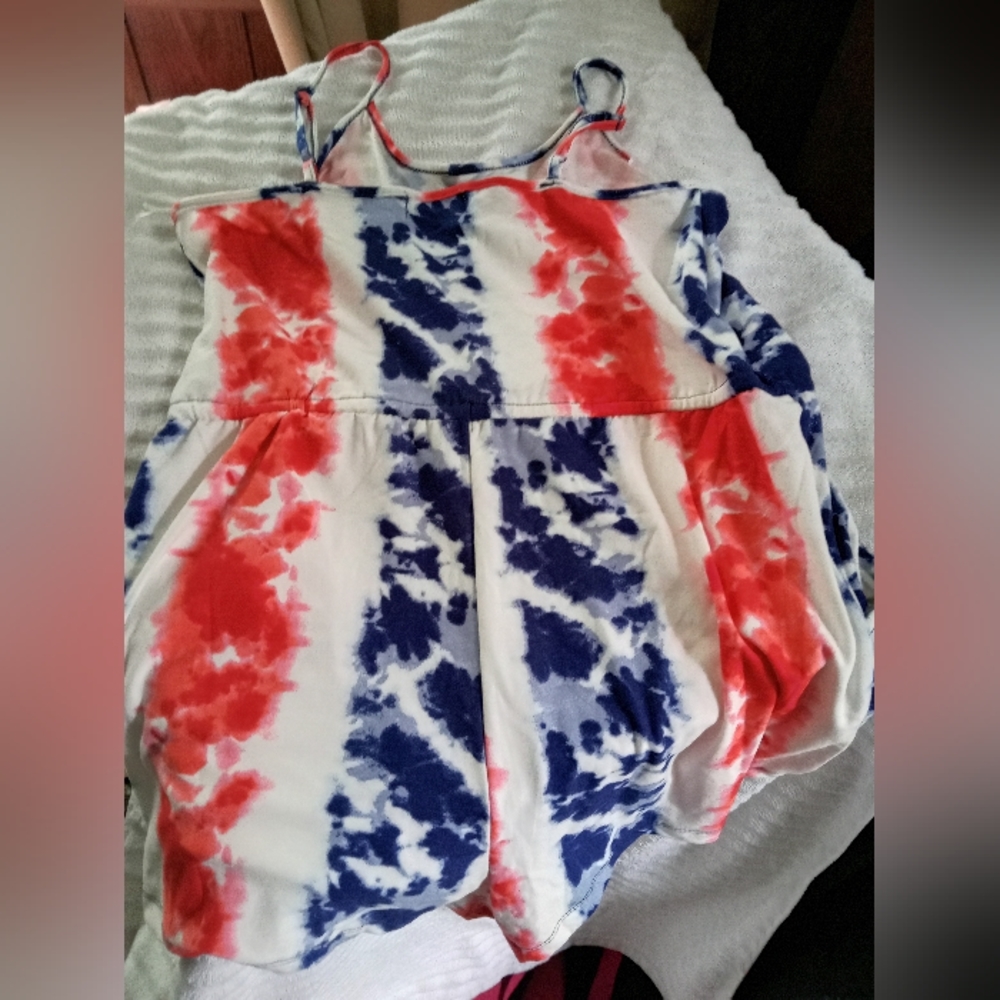Red white & blue Rompers. 4th july